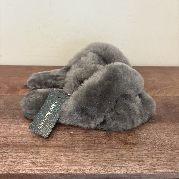 EMU Australia x Free People Mayberry Teddy Cozy Slippers Gray 4 Women 3 Kids NWT - Picture 6 of 15